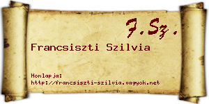 Francsiszti Szilvia névjegykártya